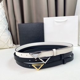 Designer Belt Triangle Real Leather Belts Width 2cm Gold Sliver Buckle Man Woman Classic 3 Colour Aoa