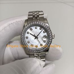 Ladies Automatic Watch Women With Box 31mm White MOP Mother Pearl Dial Diamond Bezel Asia 2813 Movement Mechanical Lady Women's Watches