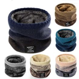 Bandanas Winter Scarf Men Fleece Knitted Warm Solid Women Neck Warmer Thick Cashmere Outdoor Sport Camping Ski Mask For