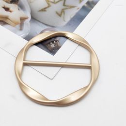 Brooches Silk Scarf Ring Clip T-Shirt Tie Clips Brooch Women Scarves Clasp Waist Buckle Fashion Metal For Shirts Clothing Decor