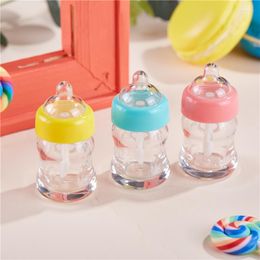 Lip Gloss 10Pcs Baby Bottle Tube Glaze Container Refillable Milk Empty Plastic Transparent Holder For DIY Makeup