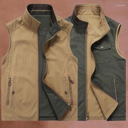 Men's Vests Sleeveless Vest For Men Jackets Dress Man Tactical Mens Waistcoat Up Grey Men's Clothes Summer Waist Coat Green Gilet