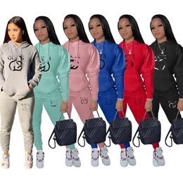 Designer Brand women Tracksuits Jogging Suit letter print 2 Piece Sets hoodies Pants Long Sleeve Sweatsuits Plus size sport leggings Outfits casual Clothes 8919-9