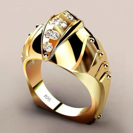 Wedding Rings Fashion Female Ring Gold Colour Zircon Goldfish Mouth Finger For Women Jewellery Girlfriend Gift Anillos Mujer