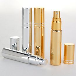 200pcs 10ML Portable UV Glass Refillable Perfume Bottle With Atomizer Empty Parfum Case With Tangent Cove