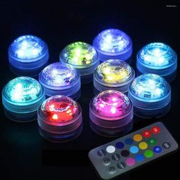 Night Lights IP68 Waterproof Submersible LED Underwater Light Battery Operated RGB For Fish Tank Swimming Pool Wedding Party Lamp