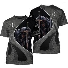 Men's T Shirts Crusader Knight Fashion Summer Trend T-shirt 3D Printing Viking Myth Street Harajuku Casual Comfortable Loose Oversize Top