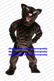Long Fur Black Panther Leopard Pard Mascot Costume Adult Cartoon Character Outfit Society Activities Welcome Dinner zx1430