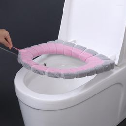 Toilet Seat Covers Winter Warm Cute Knit Fluff Cover Athroom Pad Cushion Thicker Soft Washable Closestool Warmer Accessories