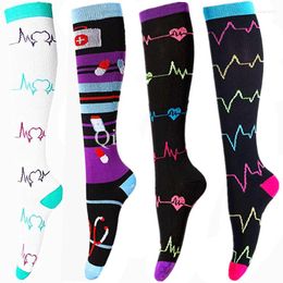 Men's Socks Compression 20-30 Mmhg Nursing Fit For Varicose Veins Edema Diabetes Pressure Running Sports
