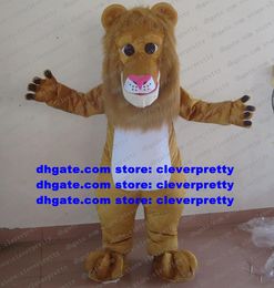 Brown Male Lion Simba Lion Mascot Costume Adult Cartoon Character Outfit High Street Mall Etiquette Courtesy zx1172