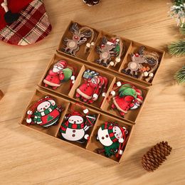 Christmas Decorations 2023 Year Ornament Boxed Wooden Pendant Tree Decor Navidad Garland Noel Decoration For Home