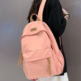 Backpack Men's Ladies Harajuku School Backpacks Women's Cool Waterproof Travel Bags Girls Boys Solid Colour Student