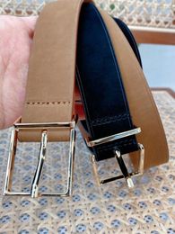 Belts Classic Retro Commuter All-match Leather Suede & Cowhide Two-Layer Square Buckle Belt