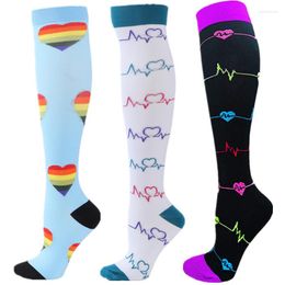 Men's Socks Compression Stockings Size S-XXL Fit Edema Diabetes Varicose Veins Criculation Running Men Women Knee