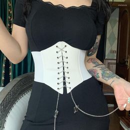 Belts Women Fashion Chain Corset Bandage Waist Trainer Body Shaper Sexy Bustier Underbust Slimming Belt Cincher