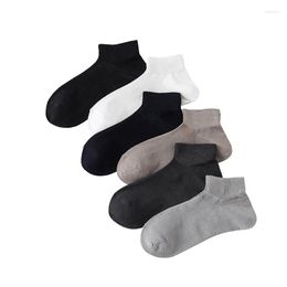 Men's Socks Men's Spring Summer Thin Pure Colour Breathable Combed Cotton Sports Black White Grey Blue Men Underwear