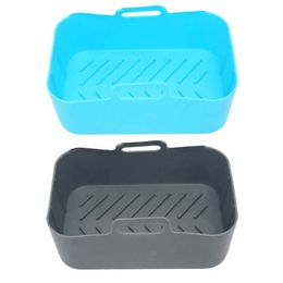 Electric Baking Pans Fryer Silicone Pot Non Stick Reusable Liner Basket Replacement for Ninja DZ201 Foodi 8QT Air Fryer Oven Basket 221110