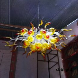 Creative Multi Coloured Chandeliers Lamps Living Room Kitchen Bedroom DIY Hanging Fixtures LED Light Nordic Murano Style Glass Hand Blown Glass Chandelier LR734