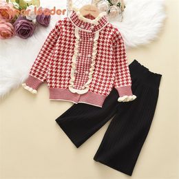 Clothing Sets Bear Leader Girls Winter Clothes Set Long Sleeve Sweater Shirt Pants 2 Pcs Suit Christmas Baby Outfits 221110