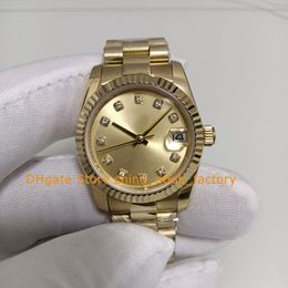 20 Color Women's With Box Watch Women 31mm Yellow Gold Diamond Dial Ladies Bracelet Asia 2813 Movement Automatic Mechanical Lady Watches Wristwatches