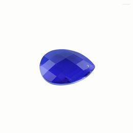 Chandelier Crystal 38mm/50mm Dark Blue Tear Drop Glass Prism DIY Pendant Jewelry Lighting Parts Spacer Faceted