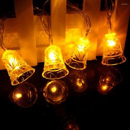 Strings Year 2023 Decor Solar Led Christmas Lights Mini Bells Garland 7/12/22M For Wedding/Party/Tree Decoratio