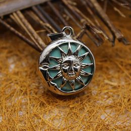 Pendant Necklaces 6PCS Arrival Wishing Pendulum Reiki Natural Stone Turquoises Sun Goddess Necklace For Women Men Divination Amulet