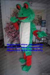 Frog Toad Bufonid Bullfrog Mascot Costume Adult Cartoon Character Outfit Suit Vivid High-class Canvass Business Orders zx1605