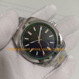 2 Colour Wristwatches Watch for Men Automatic 904L Black Dial Green Crystal 40mm Blue Stainless Steel Bracelet Folding Clasp V12 Dress Cal.2813 Movement Watches