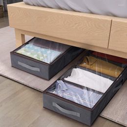 Clothing Storage Under Bed Foldable Clothes Wardrobe Organizer Large Adjustable Dividers Bag Home Supplie Shoes Blankets Sweaters Toys