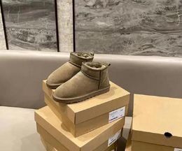 Snow Boots Warm Bootss Suede Shoes Classical Short Super Mini women Keep Warm Man Womens Plush Casual Chestnut Grey 2022 Hot Aus U5854 Antelope brown Reindeer Browns