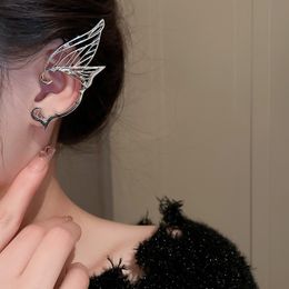 S3305 Fashion Jewelry S925 Silver Needle Butterfly Elves Ear Stud Earrings Metal Ear Cuff Earrings Ears Hang