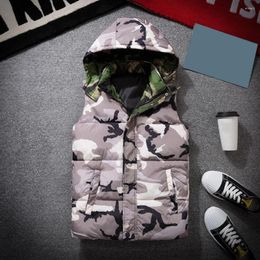 Men's Vests Men Vest Wear-resistant Camouflage Winter Warm Zipper Waistcoat Coldproof