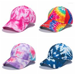 Ball Caps Fashion Men's And Women's Tie-dye Multicolor Irregular Printing Baseball Cap Outdoor Street Leisure Sun Hats Casquette