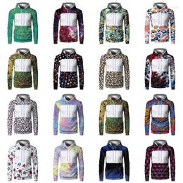 Party Decoration Men's Hoodies Wholesales Sublimation Blank Clothing Hooded Sweatshirt Heat Transfer Printing Pullovers For Creative Customization