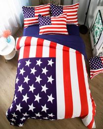 Set di biancheria da letto della bandiera americana king size singolo doppio foglio completo foglio trapunta coverde cover 34pcs decoro per la casa 56838165