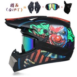 Cycling Helmets Send 3 pieces gift motorcycle helmet children off-road helmet bike downhill AM DH cross helmet capacete motocross casco T221107