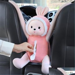 Tissue Boxes Napkins Armrest Tissue Pum Cute Hanging Der Box Creative Car Interior Decoration Supplies 220617 Drop Delivery Home G Dhmfm