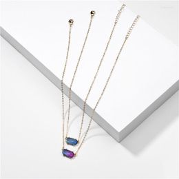 Choker N5582 ZWPON Mini Clear Resin Oval Necklace For Women Summer Thin Jewelry Wholesale