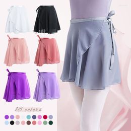 Stage Wear Ballet Practice Clothes Lace Up Half-length Chiffon Dance Gauze Skirt Adult Girl Short Folk Performance Costume