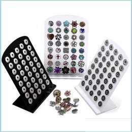 Jewelry Stand Noosa Acrylic Snap Button Stands Display Detachable Set 18Mm Jewelry For 40Pcs Holder Drop Delivery Packaging Dhorm