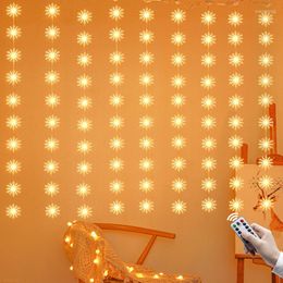 Strings 3M LED Star Curtain Light Garland Fairy String Lights USB Or Battery With Remote Control For Bedroom Room Year Gift Party