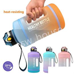 Water Bottles 2200Ml Plastic Water Bottle Large Capacity Bpa Leakproof Jug With Sts For Fitness And Outdoor Sports Drop Delivery Hom Dhvd3