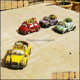 Party Masks Garden Car Creative Pot Plant Planters Retro Succent Cactus Decoration Flower Planter Mini Home Desk Oxwkq 758 Drop Deli Dhjm7