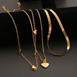 S03310 Fashion Jewelry Multi Layer Necklace For Women Love Heart Pendant Choker Necklaces