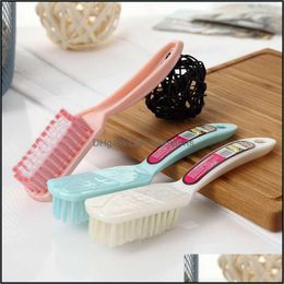 Shoe Brushes Long Handle Shoe Brush Simple Mtifunctional Plastic Household Cleaning Board Laundry Washing 5503 Q2 Drop Delivery Home Dha37
