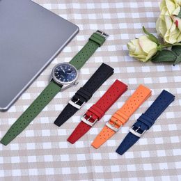 Watch Bands Fluororubber Straps 20mm 22mm Dustproof Waterproof Tropic FKM Band Quick Release For Men Diving