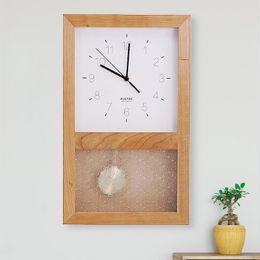 Wall Clocks Nordic Style Retro Lamp Clock Hanging Decor For Kitchen On The Stickers Wood Deco Living Room Modern Table