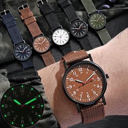 Wristwatches Luxury Men Luminous Wristwatch Business Quartz Nylon Woven Strap Digital Couple Watch Fashion Casual Sports Watches
